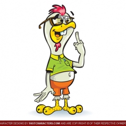 Cartoon Chicken Character Design