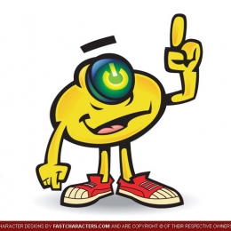 Cartoon Computer Critter Character Design