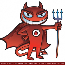 Cartoon Sports Devil Character Design