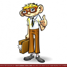 Cartoon Geek Character Design