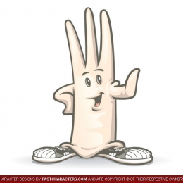 Cartoon Glove Character Design