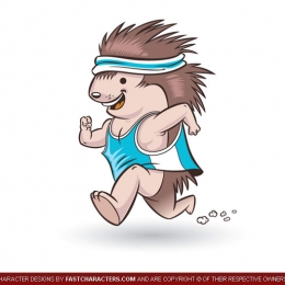 Cartoon Jogger Hamster Character Design