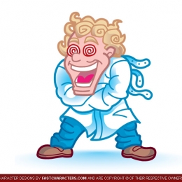 Cartoon Lunatic Character Design