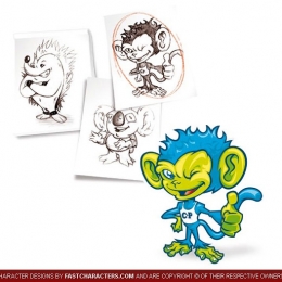 Cartoon Monkey Character Design