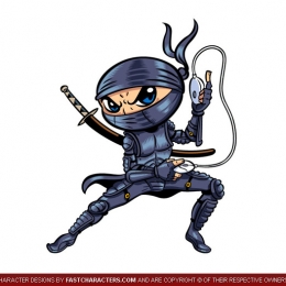 Cartoon Ninja Character Design