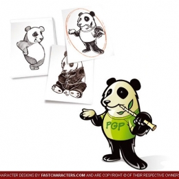 Cartoon Panda Character Design