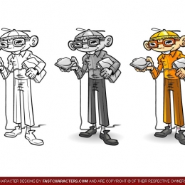 Cartoon PC Technician Character Design
