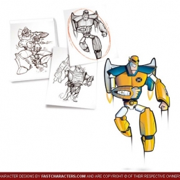 Cartoon Robot Character Design
