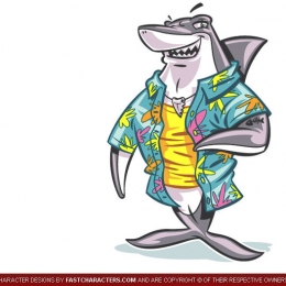 Cartoon Shark Character Design