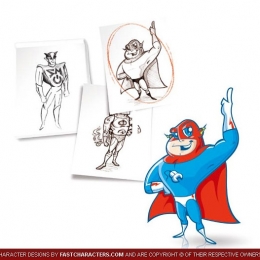 Cartoon Superhero Character Design