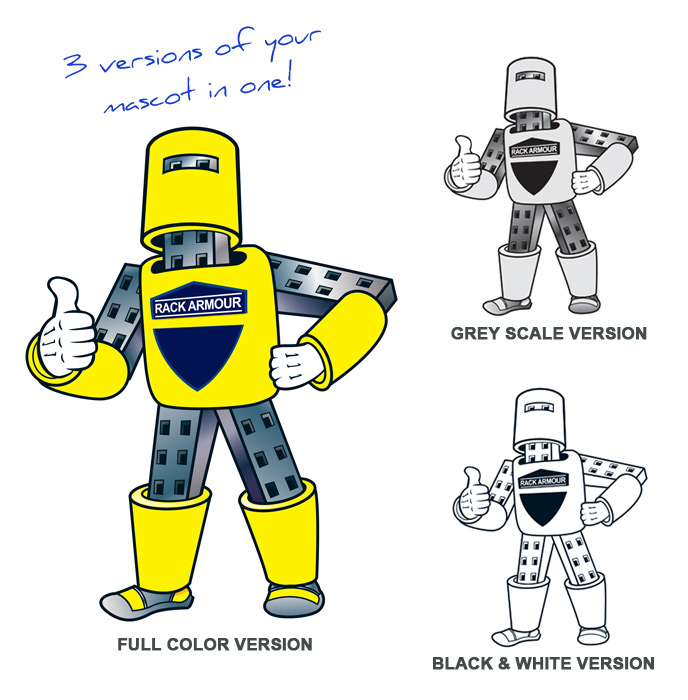 Final "Rack Armour Man" with all color versions.
